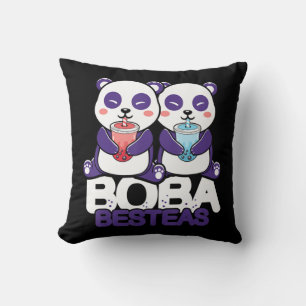 Panda Boba Bubble Tea Anime Kawaii Neko Girls Kussen