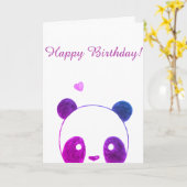 Panda Bonne carte d'anniversaire (Fleur jaune)