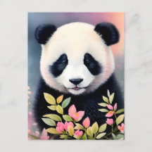 Panda Botanische Kunst