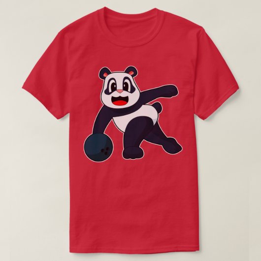 Panda Bowling bal T-shirt (Design voorkant)