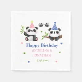 Panda Boy and Girl Joint Birthday  Servet