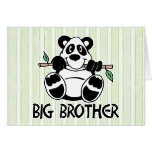 Panda Boy Big Brother Blank Card