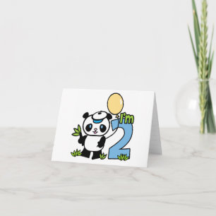 Panda Boy Eerste Verjaardag Fill-in Uitnodigingen
