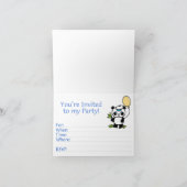Panda Boy First Birthday Fill-in Invitations (Intérieur)