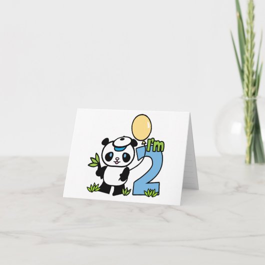 Panda Boy First Birthday Fill-in Invitations (Devant)