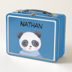 Panda Boy Metal Lunch Box