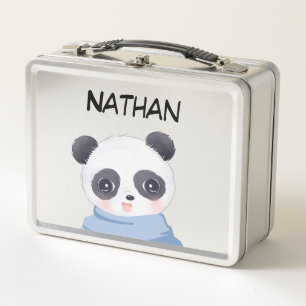 Panda Boy Metal Lunch Box