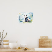 Panda brengt geluk poster (Keuken)