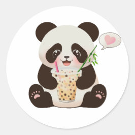 Panda Bubble thee Ronde Sticker