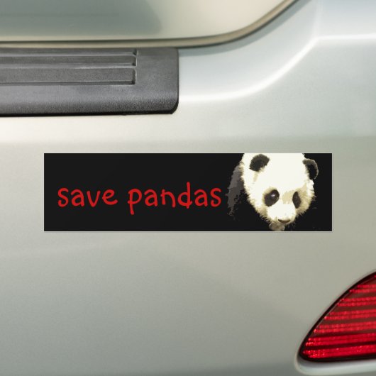 Panda Bumpersticker (Op auto)