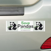 Panda - bumpersticker (Op auto)