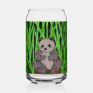 Panda - Canette en verre