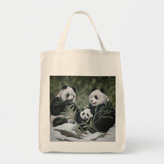 Panda Canvas tas (Voorkant)