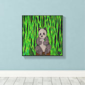 Panda - Canvasprint Canvas Afdruk (Insitu (Houten vloer))