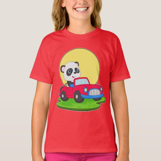 Panda Car T-shirt (Voorkant)