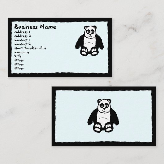 Panda Cartes de visite (Devant / Derrière)