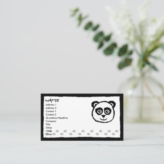 Panda Cartes de visite (Debout devant)
