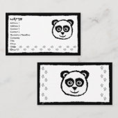 Panda Cartes de visite (Devant / Derrière)