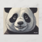 Panda Cartoon Tekenkunst Briefkaart (Achterkant)