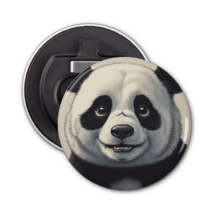 Panda Cartoon Tekenkunst Button Flesopener