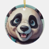 Panda Cartoon Tekenkunst Keramisch Ornament (Voorkant)