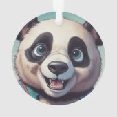 Panda Cartoon Tekenkunst Ornament (achterkant)