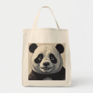 Panda Cartoon Tekenkunst Tote Bag