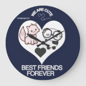 PANDA CAT Cute Grote Klok (Voorkant)