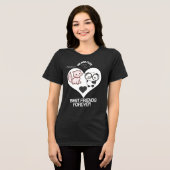 PANDA CAT Fun Cute  Tri-Blend Shirt (Voorkant volledig)
