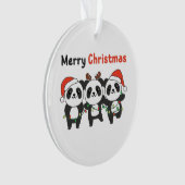Panda Christmas Animals Pandas Merry Christmas (devant)