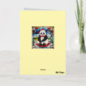 Panda Christmas Stocking Kaart (Achterkant)