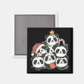Panda Christmas Tree Drôle Animal Christmas Magnet (Recto/Verso)
