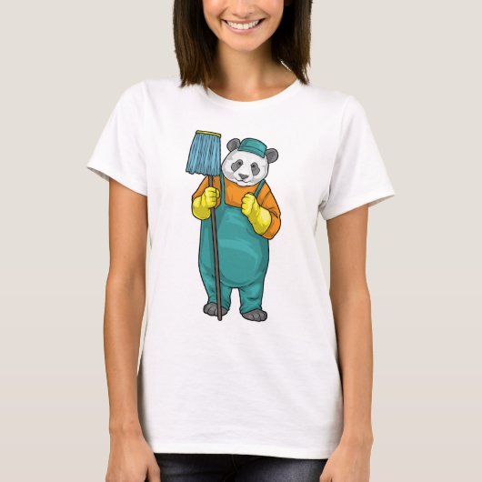 Panda Cleaner Mop Cleaning T-shirt (Voorkant)