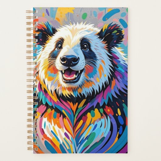 Panda coloré abstrait dessin animal (Devant)