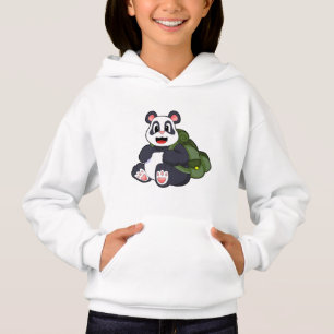 Panda comme randonneur avec sac à dos