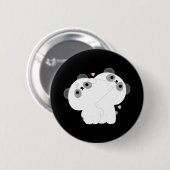 Panda Couple Ronde Button 5,7 Cm (Voorkant /achterkant)