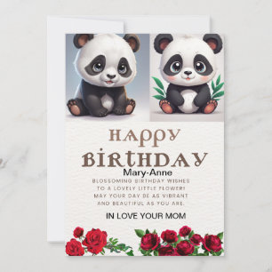 Panda croustillant, Carte Anniversaire Écrit