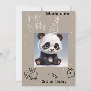 Panda croustillant, Carte Anniversaire Écrit