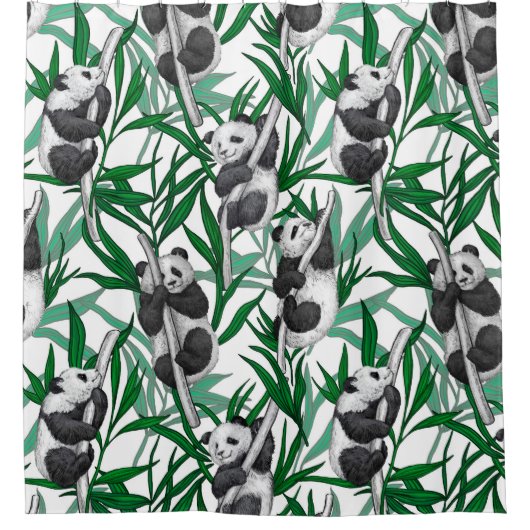 Panda cubs op douchegordijn (Voorkant)