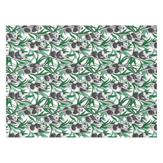 Panda cubs op tafelkleed (Voorkant (Horizontaal))