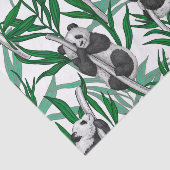 Panda cubs op tissuepapier (Detail)