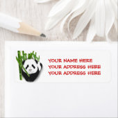 panda cubwithbamboo1, JOUW NAAM HEREYOUR ADRES... Etiket (Insitu)
