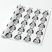Panda Custom Birthday Cadeaupapier (Uitgerold)