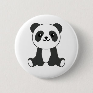 Panda Cute Animals Kinder Baby Beer Pandas Button