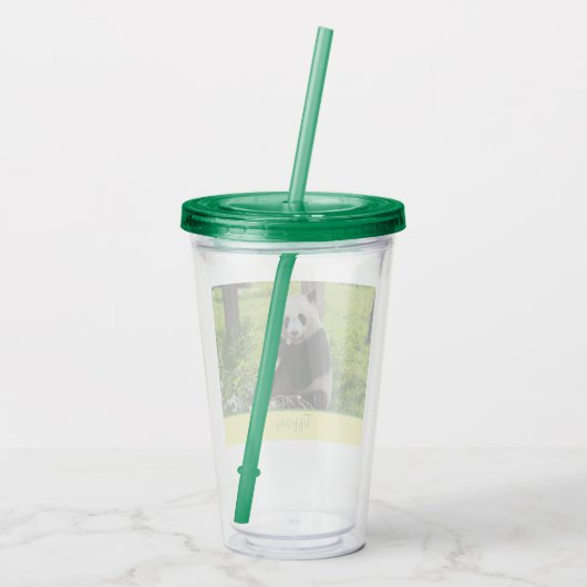 Panda Cutie Acryl Drinkbeker (Achterkant)