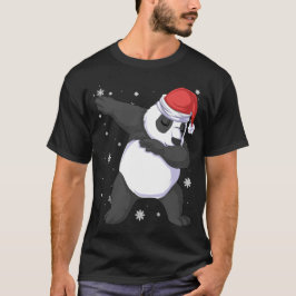 panda dabbing christmas t-shirt