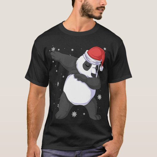 panda dabbing christmas t-shirt (Voorkant)