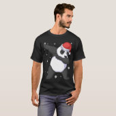 panda dabbing christmas t-shirt (Voorkant volledig)
