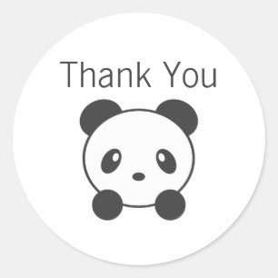 Panda dank u stickers