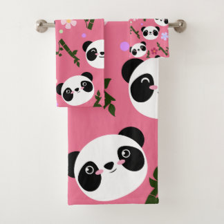Panda de Kawaii sur le rose